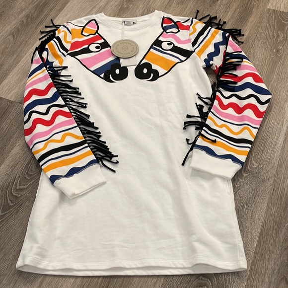 STELLA MCCARTNEY KIDS
TEEN GIRLS WHITE COTTON DRESS horse 🐴 with pockets sz 14 - Picture 4 of 8